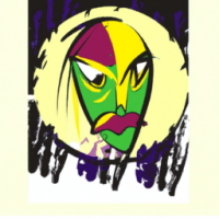 Futurist african art paint